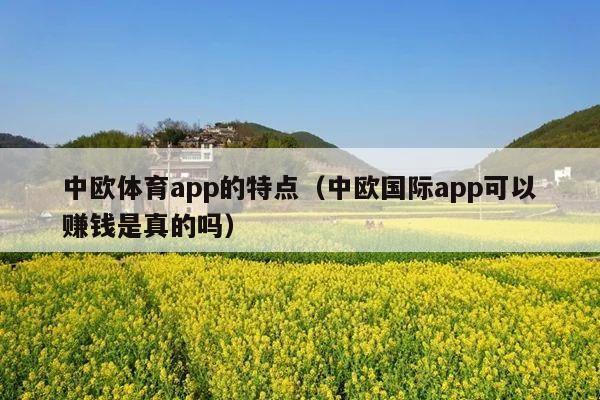 中欧体育app的特点(中欧国际app可以赚钱是真的吗)