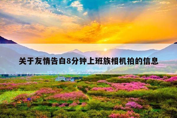 关于友情告白8分钟上班族相机拍的信息