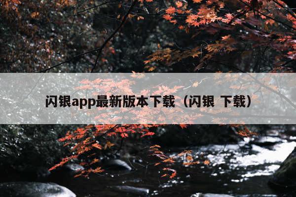 闪银app最新版本下载(闪银 下载)