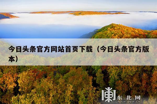 今日头条官方网站首页下载(今日头条官方版本)