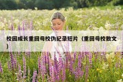 校园成长重回母校伪纪录短片（重回母校散文）