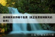 视频聊天软件哪个免费（真正免费视频聊天的软件）