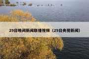 29日晚间新闻联播视频（29日央视新闻）