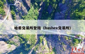 哈希交易所登陆（hashex交易所）