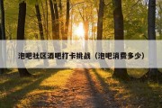 泡吧社区酒吧打卡挑战（泡吧消费多少）