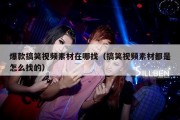 爆款搞笑视频素材在哪找（搞笑视频素材都是怎么找的）