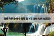 百度和头条哪个更靠谱（百度和头条的区别）