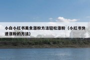 小白小红书美食涨粉方法轻松涨粉（小红书快速涨粉的方法）