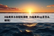 B站美食小白轻松涨粉（b站美食up主怎么赚钱）