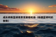 成长救助蓝调夜景克制相机拍（拍摄蓝调时的参数）