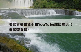 美食直播带货小白YouTube成长笔记（美食类直播）