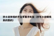 抄小说挣钱的平台苹果手机版（抄写小说赚钱真的假的）