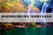 国内区块链公司前十排名（区块链十大龙头股）