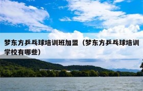 梦东方乒乓球培训班加盟（梦东方乒乓球培训学校有哪些）