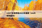 USDT交易教程2025年最新（usdt如何操作）