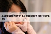 王者荣耀账号估价（王者荣耀账号估价官网免费）