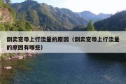 倒卖宽带上行流量的原因（倒卖宽带上行流量的原因有哪些）