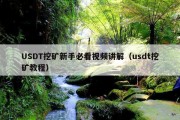 USDT挖矿新手必看视频讲解（usdt挖矿教程）