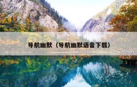 导航幽默（导航幽默语音下载）