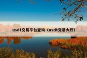 usdt交易平台查询（usdt交易大厅）