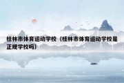 桂林市体育运动学校（桂林市体育运动学校是正规学校吗）