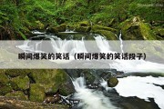 瞬间爆笑的笑话（瞬间爆笑的笑话段子）