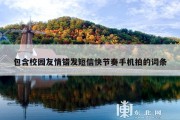 包含校园友情错发短信快节奏手机拍的词条