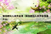 微信群拉人软件业务（微信群拉人软件业务是什么）