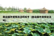 搬运国外视频违法吗知乎（搬运国外视频犯法吗）