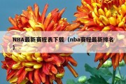 NBA最新赛程表下载（nba赛程最新排名）