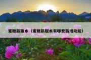 蜜糖新版本（蜜糖新版本有哪些新增功能）
