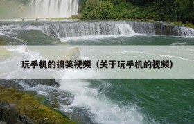 玩手机的搞笑视频（关于玩手机的视频）