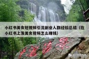 小红书美食短视频引流副业人群经验总结（在小红书上发美食视频怎么赚钱）