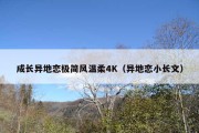 成长异地恋极简风温柔4K（异地恋小长文）
