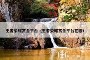 王者荣耀赏金平台（王者荣耀赏金平台在哪）