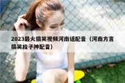 2023最火搞笑视频河南话配音（河南方言搞笑段子神配音）