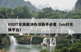 USDT兑换解决办法新手必看（usdt兑换平台）