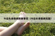今日头条新闻新鲜事实（今日头条新闻完整）