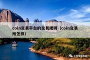 coin交易平台的交易规则（coin交易所怎样）