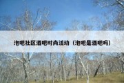 泡吧社区酒吧时尚活动（泡吧是酒吧吗）