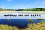1狗币等于多少人民币（狗币1个值多少钱）