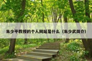 朱少平教授的个人网站是什么（朱少武简介）
