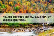 小红书美食短视频引流运营人员实用技巧（小红书美食视频好做吗）