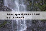 宝妈Instagram美食短视频引流干货分享（宝妈做美食）