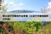 帮小说打字赚钱平台苹果（小说打字赚钱兼职打字网）