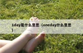 1day是什么意思（oneday什么意思）