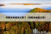 印度为何成为三哥了（印度为啥是三哥）