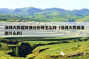 清博大数据舆情分析师怎么样（清博大数据是做什么的）