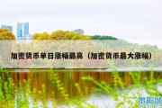 加密货币单日涨幅最高（加密货币最大涨幅）