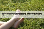 维卡币会成功吗要等待何时（维卡币有希望吗?）
